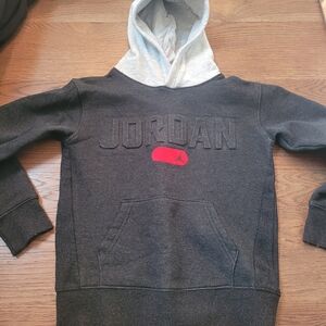 Jordan Kids' Black and Gray Hoodie